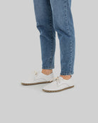 Pair White Oxford Shoes - Barefoot Wide Toe Calf Leather | Bespoky