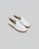Women's White Yemeni Shoes - Handcrafted Calf Leather Wide Toe Box | Bespoky