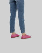 Pair Fuchsia Barefoot Sneaker - Barefoot Wide Toe Calf Leather | Bespoky