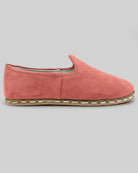 Top view Pink Suede Yemeni Shoes - Handcrafted Calf Leather | Bespoky