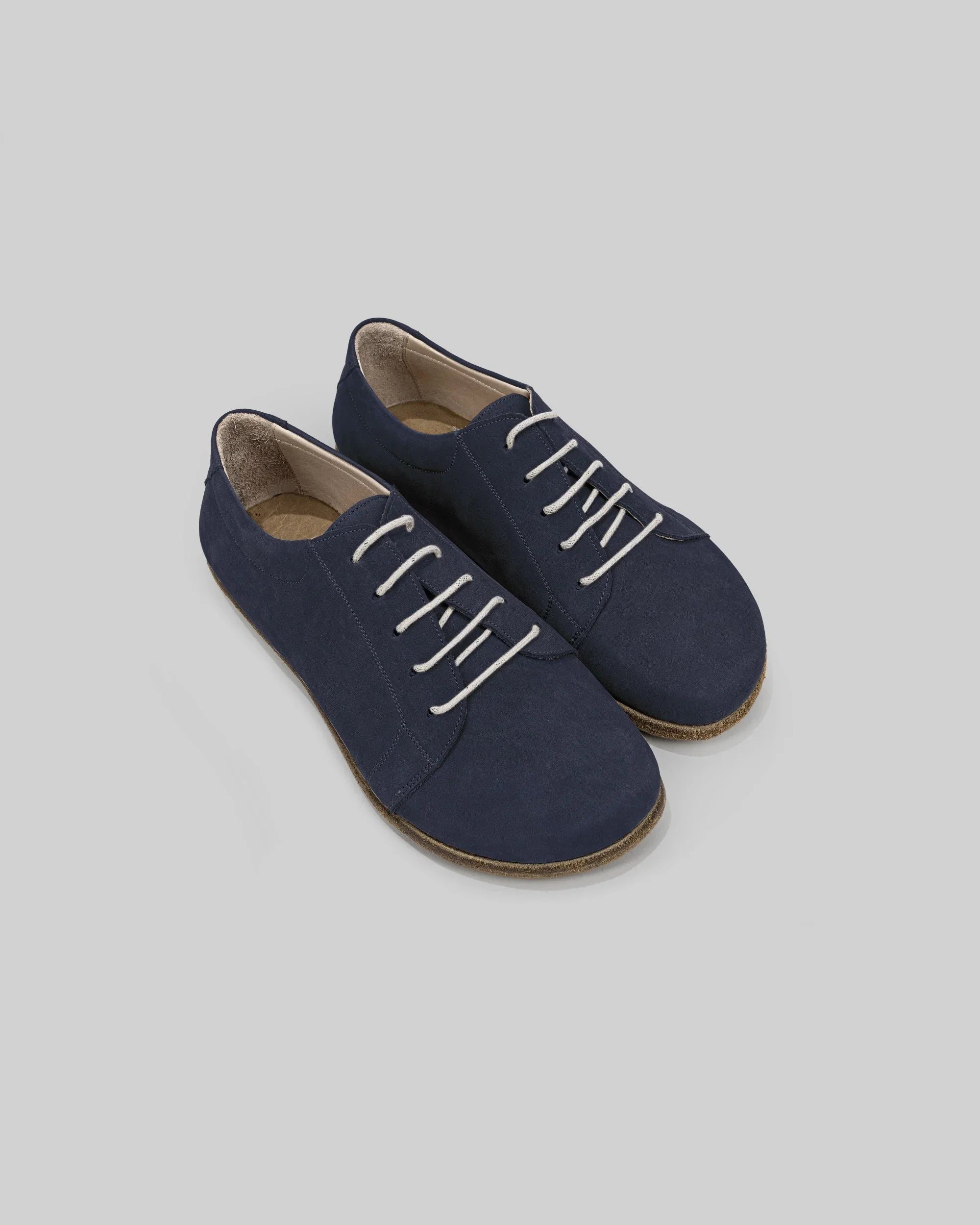 Women's Navy Barefoot Sneaker - Handcrafted Calf Leather Wide Toe Box | Bespoky