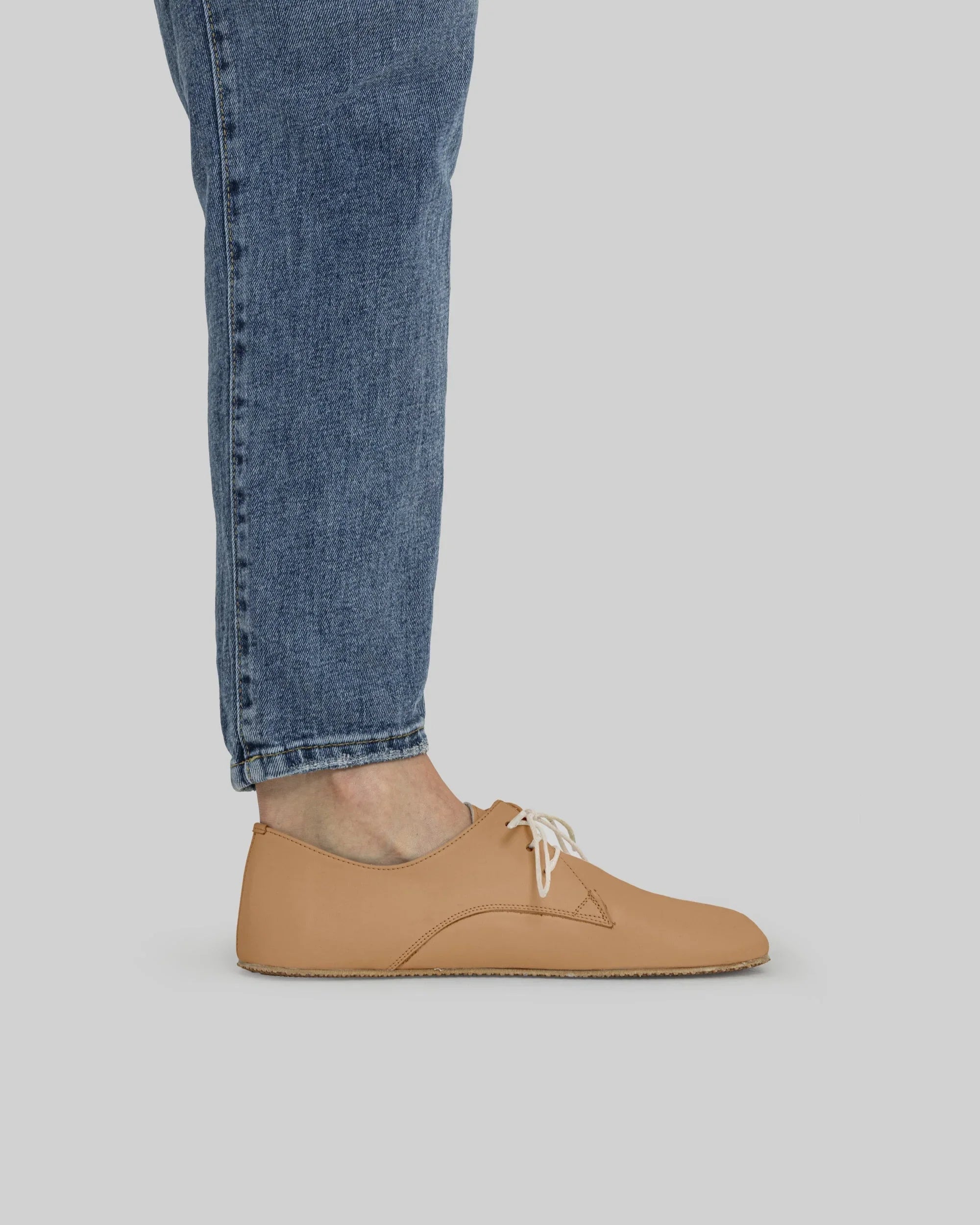 Detail Undyed Oxford Shoes - Handcrafted Calf Leather Turkey | Bespoky