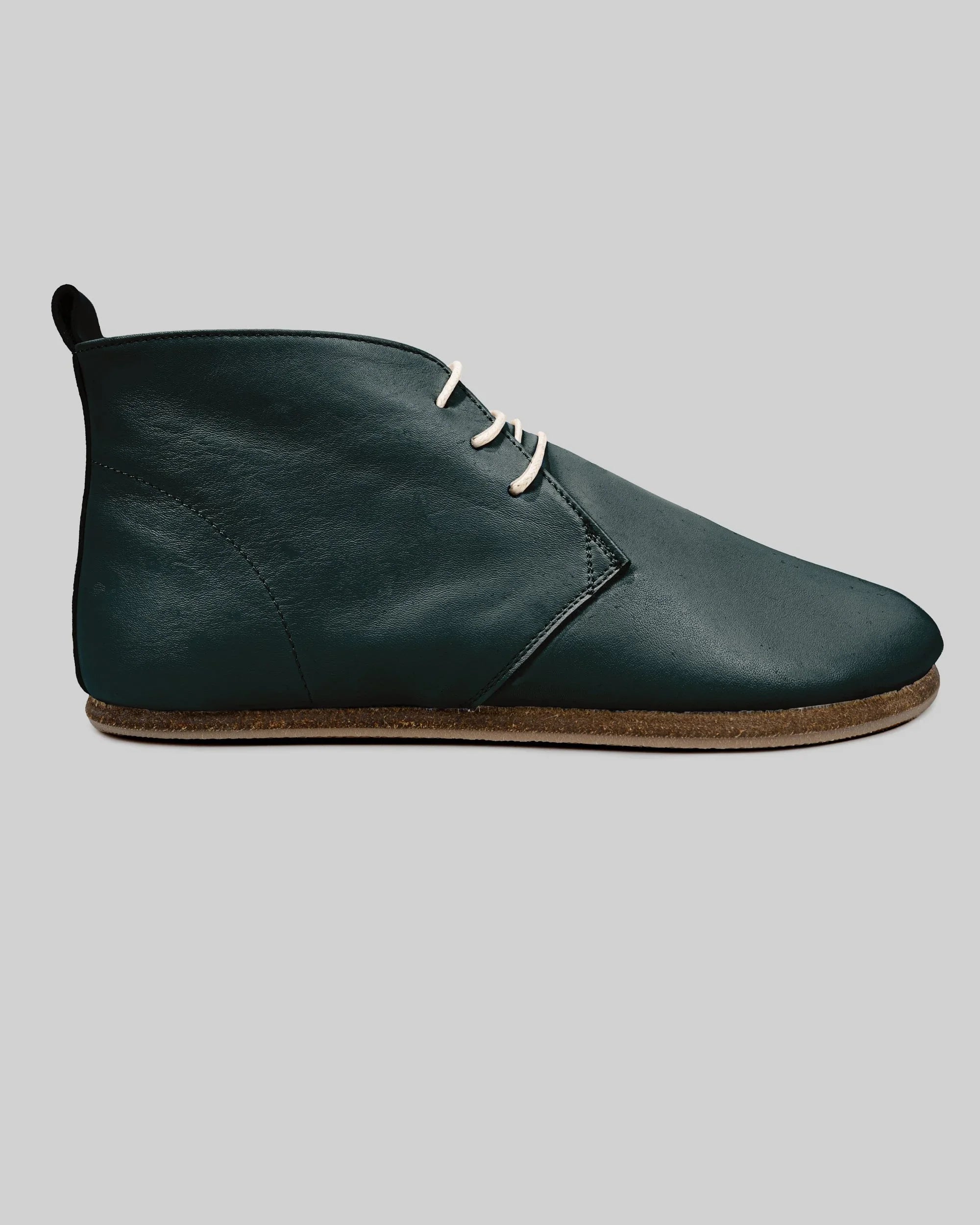 Top view Dark Green Ankle Boots - Handcrafted Calf Leather | Bespoky