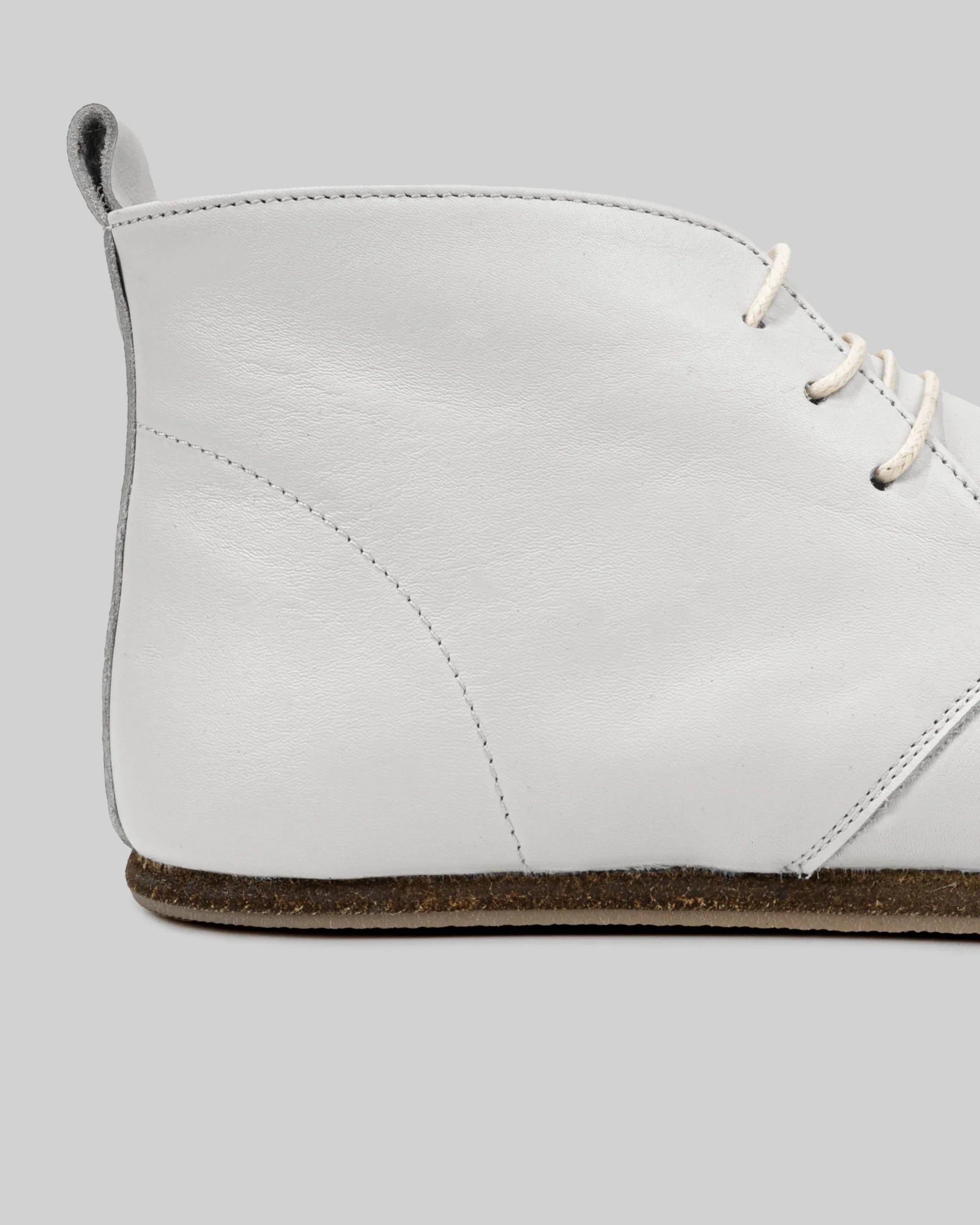 Top view White Ankle Boots - Handcrafted Calf Leather | Bespoky