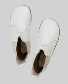 Top view White Chelsea Boots - Handcrafted Calf Leather | Bespoky