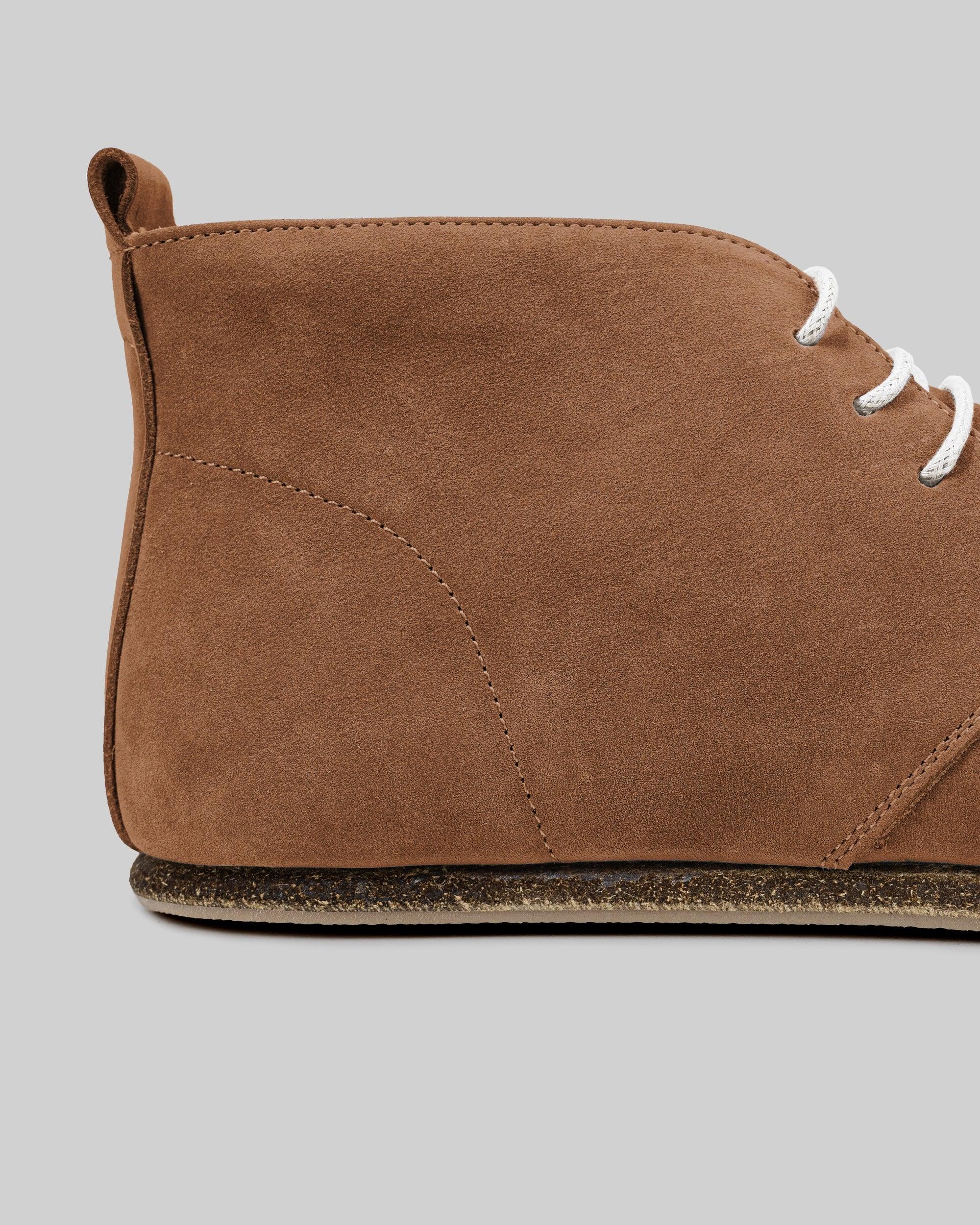 Detail Tan Nubuck Ankle Boots - Handcrafted Calf Leather Turkey | Bespoky
