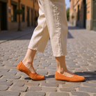 Bespoky orange ballet flats — summer lifestyle