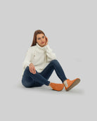 Close-up calf leather - Orange Chelsea Boots Detail | Bespoky