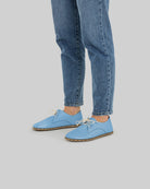 Top view Baby Blue Oxford Shoes - Handcrafted Calf Leather | Bespoky