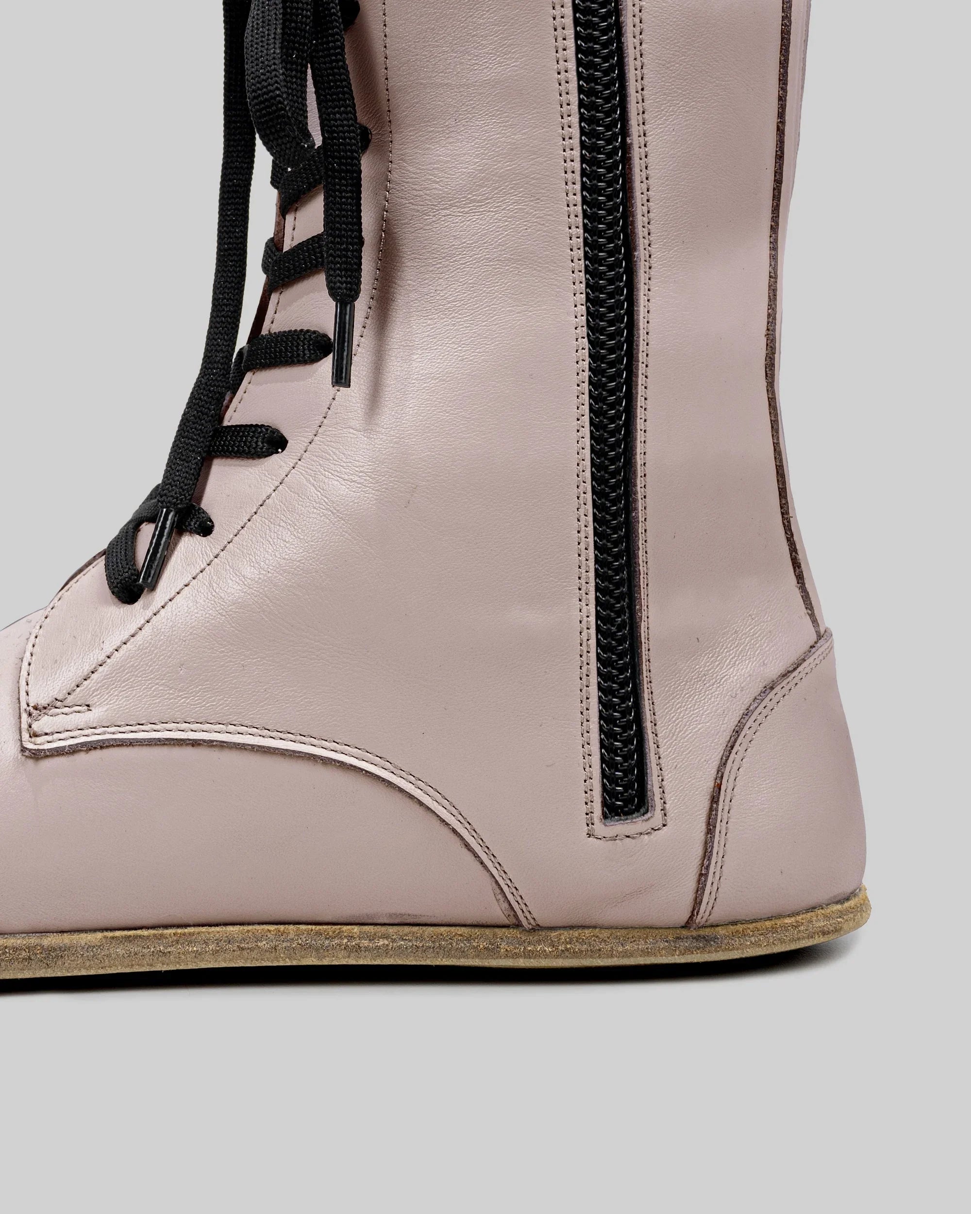Top view Pink Barefoot Boot - Handcrafted Calf Leather | Bespoky