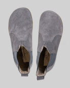 Side view Grey Suede Chelsea Boots - Calf Leather Zero Drop | Bespoky