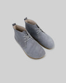 Women's Grey Suede Ankle Boots - Handcrafted Calf Leather Wide Toe Box | Bespoky