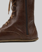 Vista lateral Bota Descalza Marrón - Cuero de Ternero Zero Drop | Bespoky