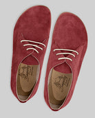 Side view Burgundy Oxford Shoes - Calf Leather Zero Drop | Bespoky