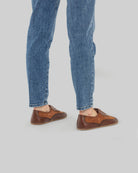 Top view Brown Moccosin Shoes - Handcrafted Calf Leather | Bespoky