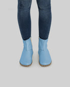 Detail Baby Blue Chelsea Boots - Handcrafted Calf Leather Turkey | Bespoky