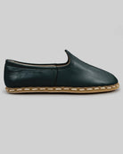 Side view Dark Green Yemeni Shoes - Calf Leather Zero Drop | Bespoky