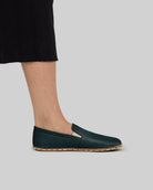 Pair Dark Green Barefoot Shoes - Barefoot Wide Toe Calf Leather | Bespoky