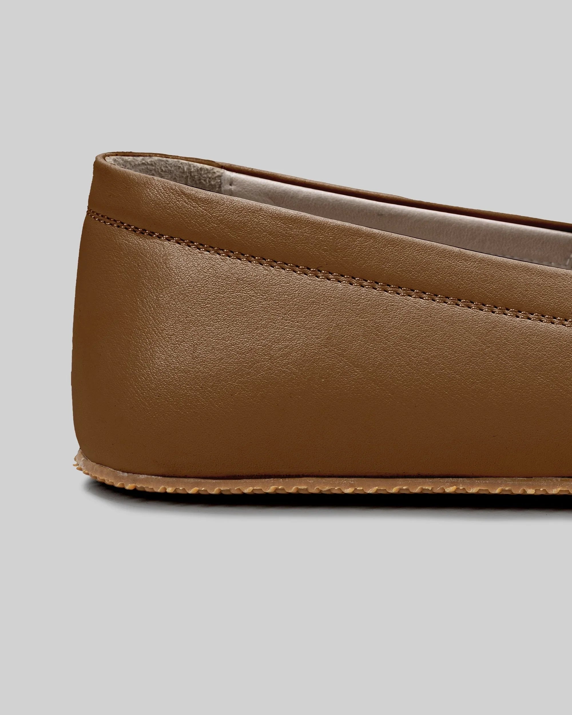 Side view Dark Tan Barefoot Shoes - Calf Leather Zero Drop | Bespoky
