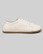 Side view Cream Barefoot Sneaker - Calf Leather Zero Drop | Bespoky