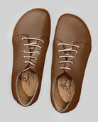 Side view Dark Tan Barefoot Sneaker - Calf Leather Zero Drop | Bespoky