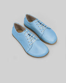 Men's Baby Blue Barefoot Sneaker - Handcrafted Calf Leather Wide Toe Box | Bespoky