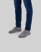 Detail Grey Oxford Shoes - Handcrafted Calf Leather Turkey | Bespoky