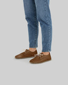 Top view Dark Tan Oxford Shoes - Handcrafted Calf Leather | Bespoky