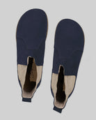 Side view Navy Chelsea Boots - Calf Leather Zero Drop | Bespoky