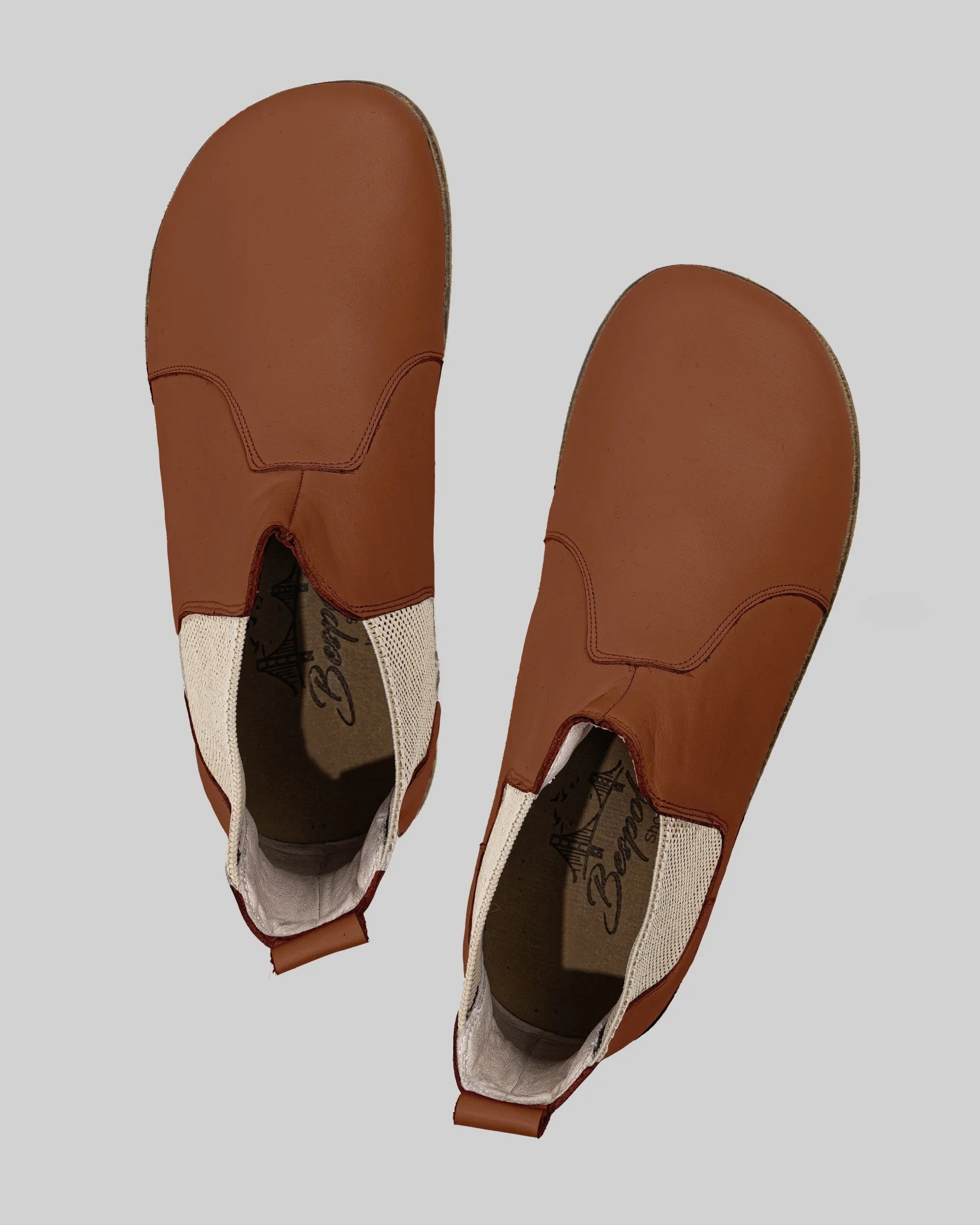 Side view Dark Brown Chelsea Boots - Calf Leather Zero Drop | Bespoky