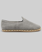 Top view Grey Nubuck Yemeni Shoes - Handcrafted Calf Leather | Bespoky
