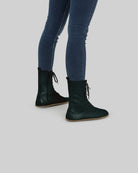 Detail Dark Green Barefoot Boot - Handcrafted Calf Leather Turkey | Bespoky