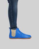 Back view Blue Chelsea Boots - Calf Leather Handcrafted | Bespoky