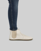 Detail Cream Chelsea Boots - Handcrafted Calf Leather Turkey | Bespoky