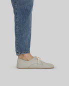 Side view Lucas Beige Oxford Shoes - Calf Leather Zero Drop | Bespoky
