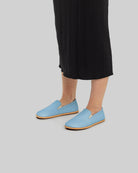 Pair Baby Blue Barefoot Shoes - Barefoot Wide Toe Calf Leather | Bespoky