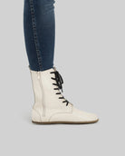 Back view Cream Barefoot Boot - Calf Leather Handcrafted | Bespoky