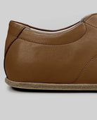 Top view Dark Tan Barefoot Sneaker - Handcrafted Calf Leather | Bespoky