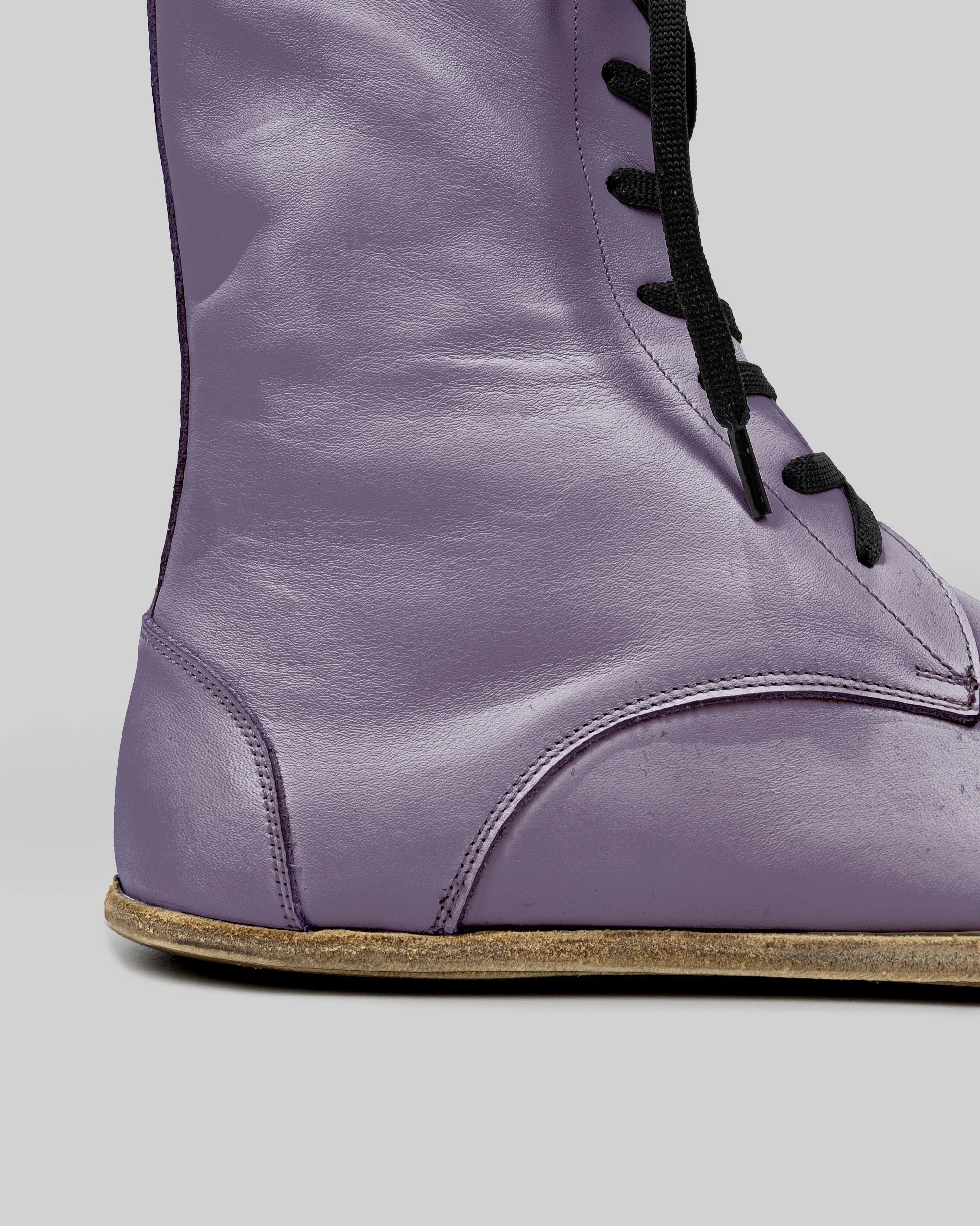Top view Purple Barefoot Boot - Handcrafted Calf Leather | Bespoky