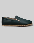 Side view Dark Green Barefoot Shoes - Calf Leather Zero Drop | Bespoky