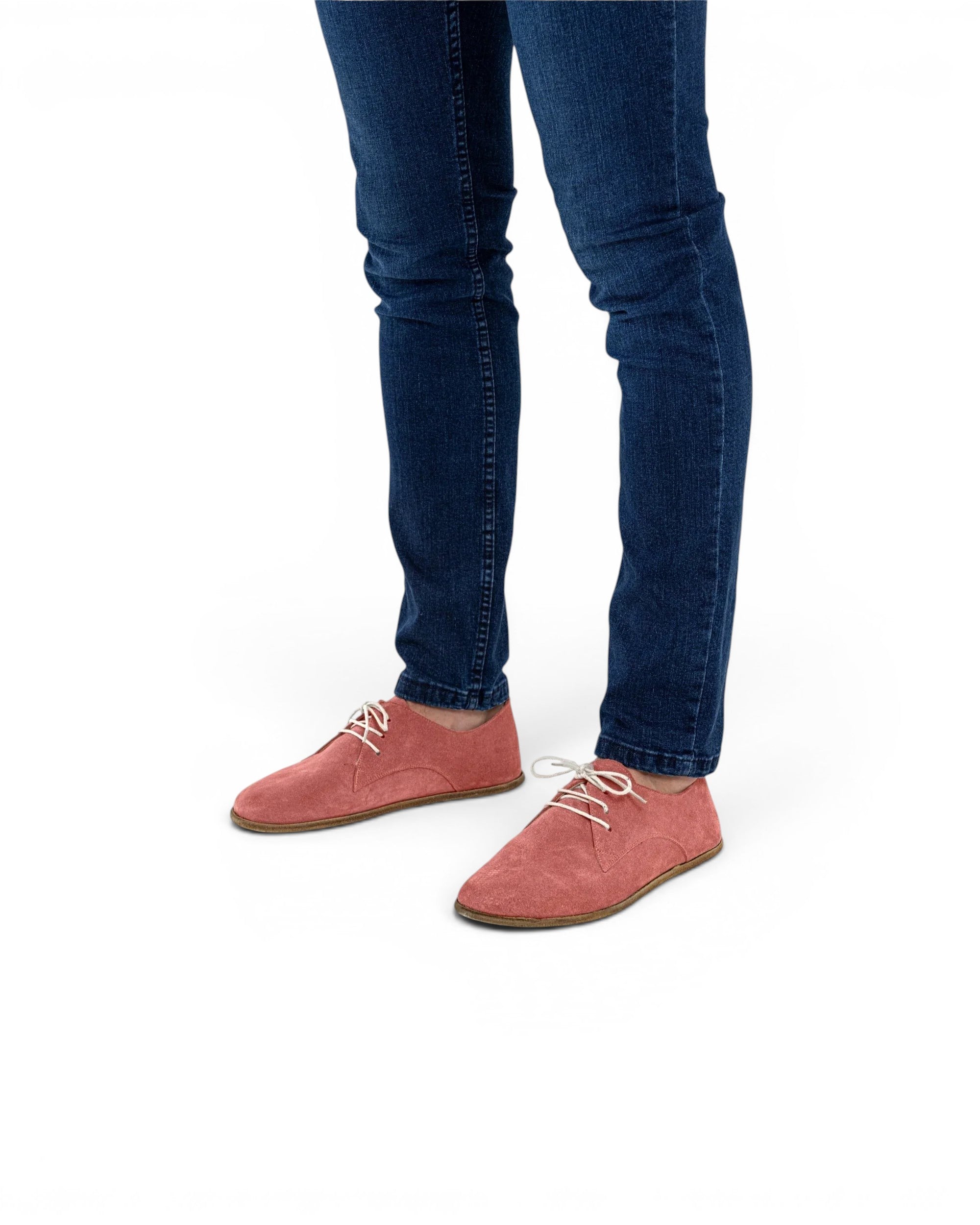 Side view Pink Oxford Shoes - Calf Leather Zero Drop | Bespoky