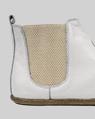 Side view White Chelsea Boots - Calf Leather Zero Drop | Bespoky