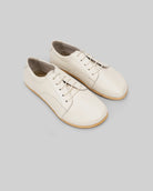 Men's Cream Barefoot Sneaker - Handcrafted Calf Leather Wide Toe Box | Bespoky