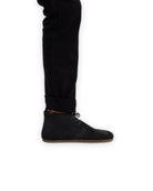 Close-up calf leather - Black Suede Ankle Boots Detail | Bespoky