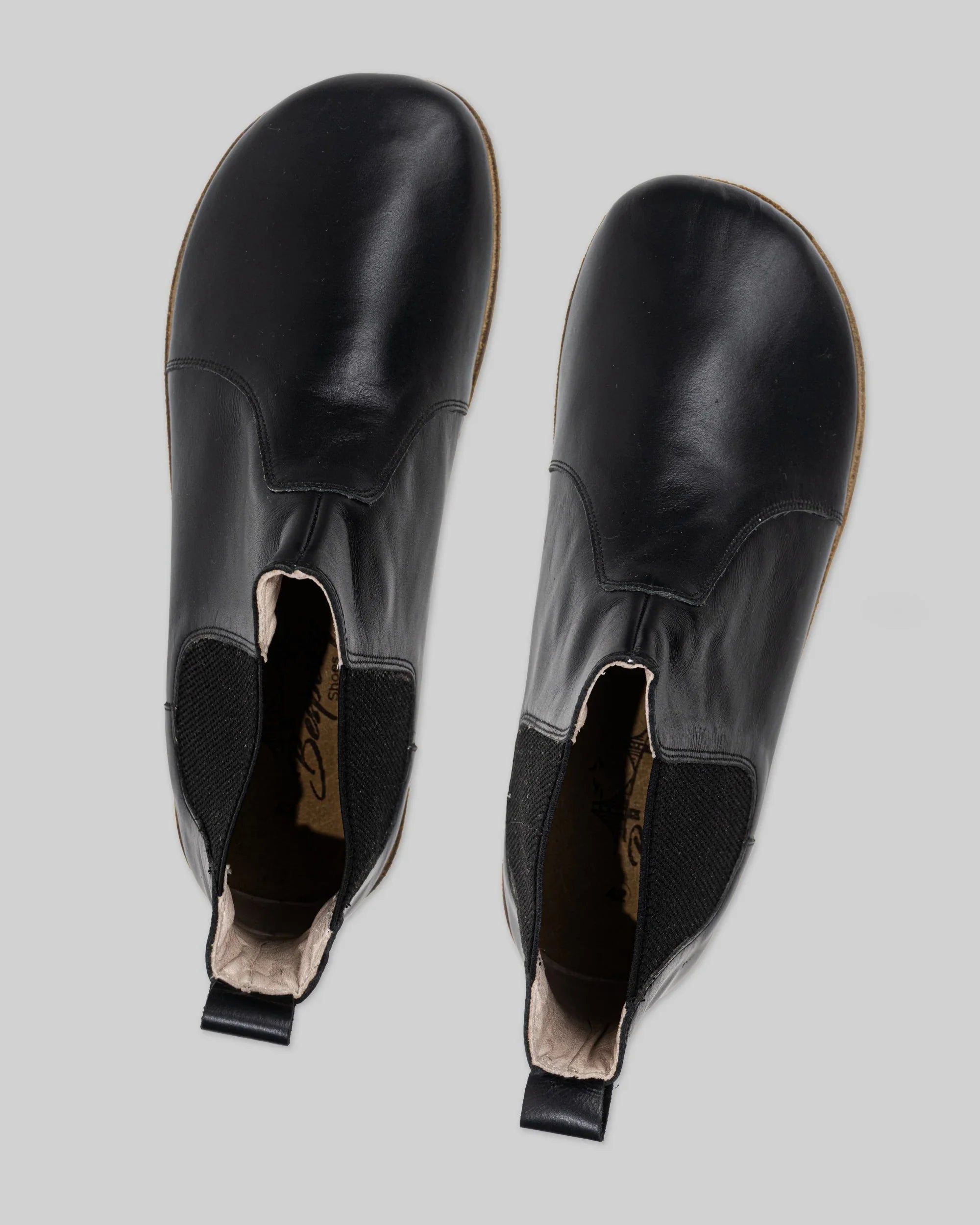 Top view Black Chelsea Boots - Handcrafted Calf Leather | Bespoky
