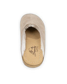Top view Beige Nubuck Shearling Slippers - Handcrafted Calf Leather | Bespoky
