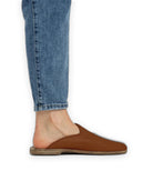 Top view Dark Brown Shearling Slippers - Handcrafted Calf Leather | Bespoky