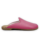 Side view Fuchsia Shearling Slippers - Calf Leather Zero Drop | Bespoky