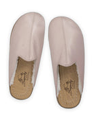 Top view Pink Shearling Slippers - Handcrafted Calf Leather | Bespoky