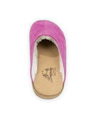Top view Pink Nubuck Shearling Slippers - Handcrafted Calf Leather | Bespoky